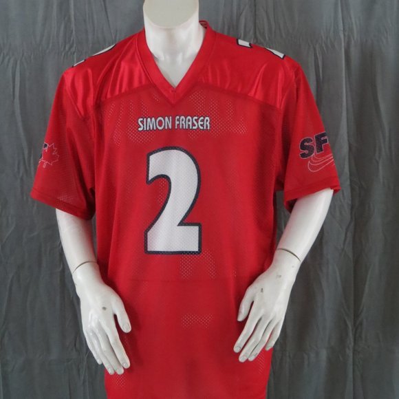 Simon Fraser Football Jersey - Home Red # 2 Nathaneal Durkan - Men's Large - Picture 3 of 13